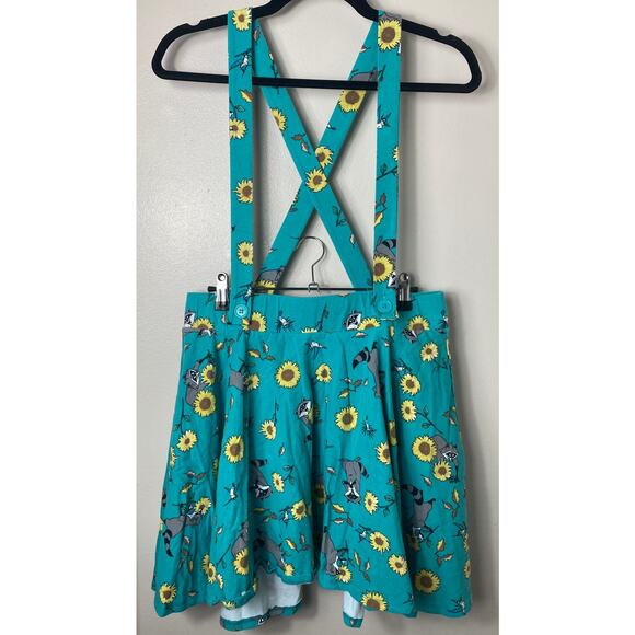DISNEY SKIRT M SUSPENDER PRINCESS POCAHONTAS MEEKO & FLIT TURQUOISE BLUE FLORAL - Picture 1 of 14